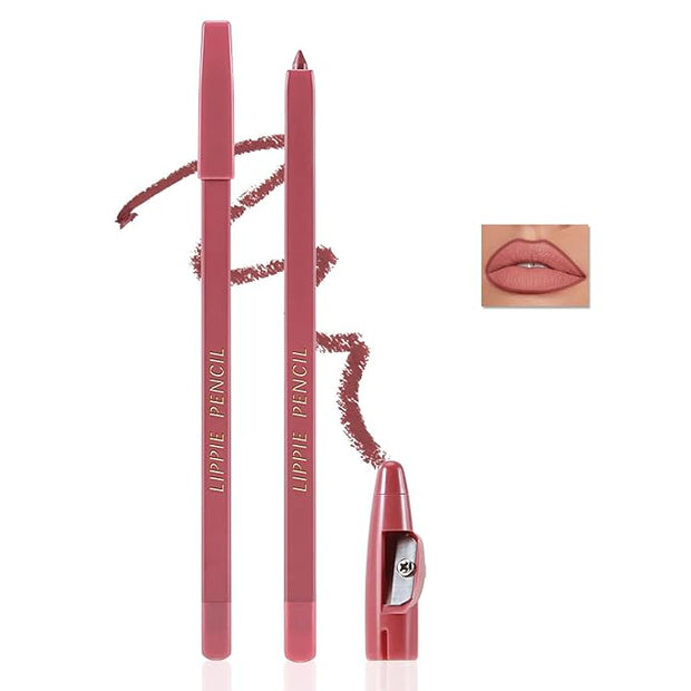 Matte Lip Liner Pencil,Highly Pigmented Retractable Lip Crayon,All Pencil,Highly