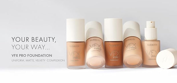 FARMASi Vfx Pro Foundation, Full Coverage Liquid Cream, Light 02 30 ml