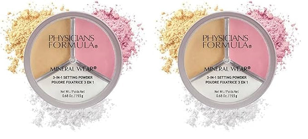 Physicians Formula Mineral Powder Wear 3-in-1 Setting Powder of 2)