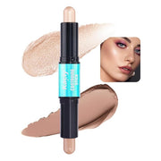 Kaely 2in1 Cream Bronzer Highlighter Stick,Face Shaping Contouring Shades Makeup,01