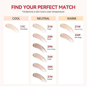Flawless Glass Skin with Cushion Foundation - Long-lasting, (Sand, ) 18g