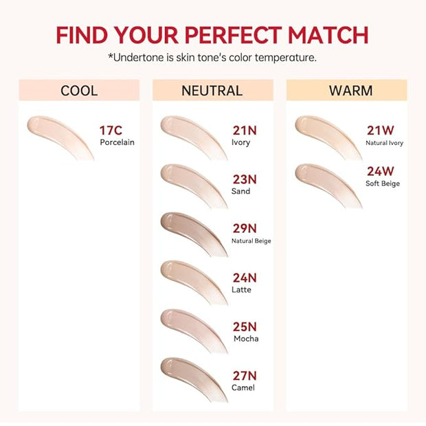 Flawless Glass Skin with Cushion Foundation - Long-lasting, (Sand, ) 18g