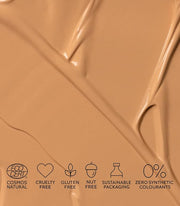 MÁDARA Organic Skincare |SKINONYM Semi-Matte Peptide Foundation, #OLDEN skin's texture. 50 G