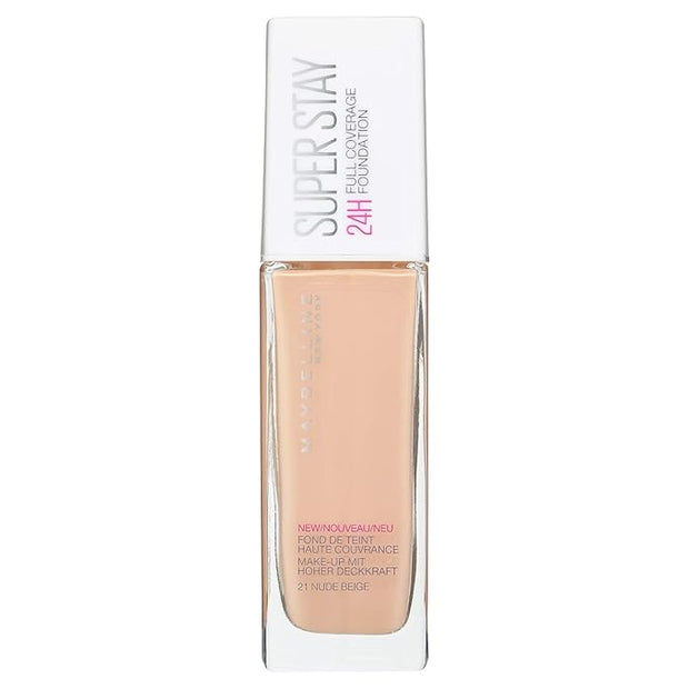 Maybelline New York Foundation, Superstay 24 Hour Longlasting Nude Beige 30 ml