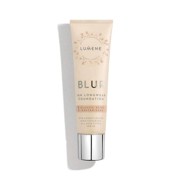 Lumene 16h Longwear Blur Foundation SPF 15 for Classic Beige) 30 ml
