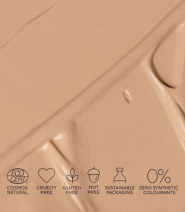 MÁDARA Organic Skincare |SKINONYM Semi-Matte Peptide Foundation, #35 Ecocert certified. 30ml
