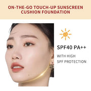Flawless Glass Skin with Cushion Foundation - Long-lasting, (Camel, ) 18g
