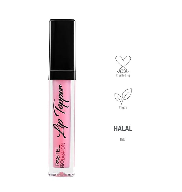 pastel Lip Topper | Sugar | 305 | Pink | Non-Sticky Formula | Sparkling & Glossy Finish | Flexible Brush | Vegan | Cruelty Free |