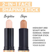 Kaely 2in1 Cream Bronzer Highlighter Stick,Face Shaping Contouring Shades Makeup,17