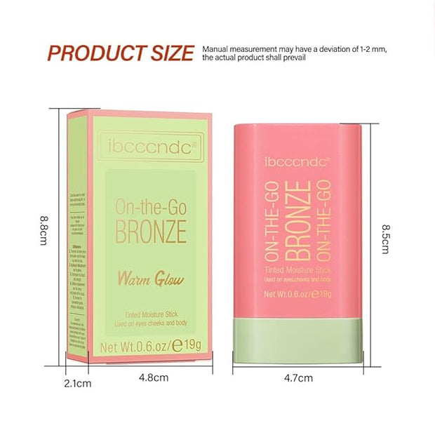 UNYOKE Soft Creamy Highlighter Blush Stick,Smooth Shimmer Bronzer Beach Glow） 6 Oz