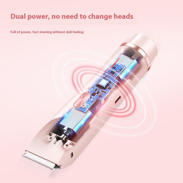 2-in-1 Waterproof Electric Shaver & Trimmer for Women