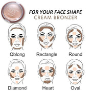 MAEPEOR Matte Bronzer 6 Colors Cream Contour Palette Makeup (race) 02 G