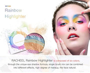 Pro 6 Colors 3D Baked Rainbow Highlighter Eyeshadow Unicorn Blush