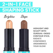 Kaely 2in1 Cream Bronzer Highlighter Stick,Face Shaping Contouring Shades Makeup,07