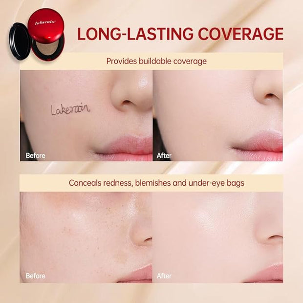 Flawless Glass Skin with Cushion Foundation - Long-lasting, (Mocha, ) 18g