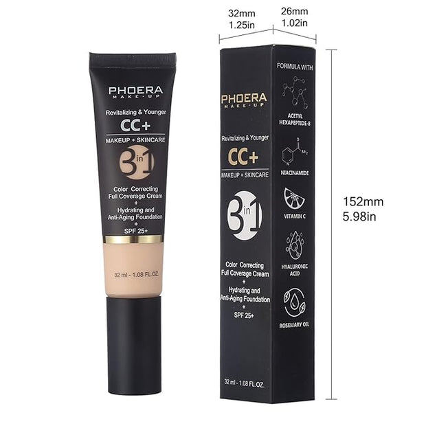 MAEPEOR Full Coverage Foundation 6 Colors Mattle Oil-Control (100 Porcelain)