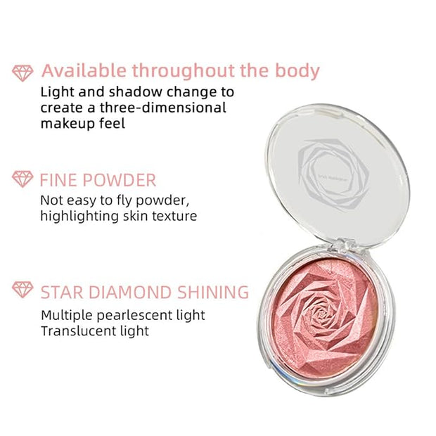 MAEPEOR Face Highlighter Palette 6 Colors Smooth Shimmer (Color 05)