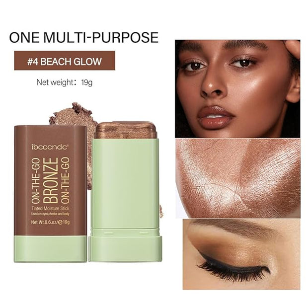 Cream Contour Stick,Bronzer Contouring Stick Facial Cream Highlight 04-Beach Glow