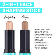 Kaely 2in1 Cream Bronzer Highlighter Stick,Face Shaping Contouring Shades Makeup,06