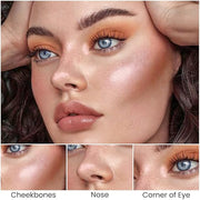 Kaely 2Pcs Cream Bronzer Highlighter Stick,Face Shaping Contouring Shades Makeup,02+03