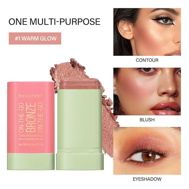 Cream Contour Stick,Bronzer Contouring Stick Facial Cream Highlight Lasting,01-Warm Glow