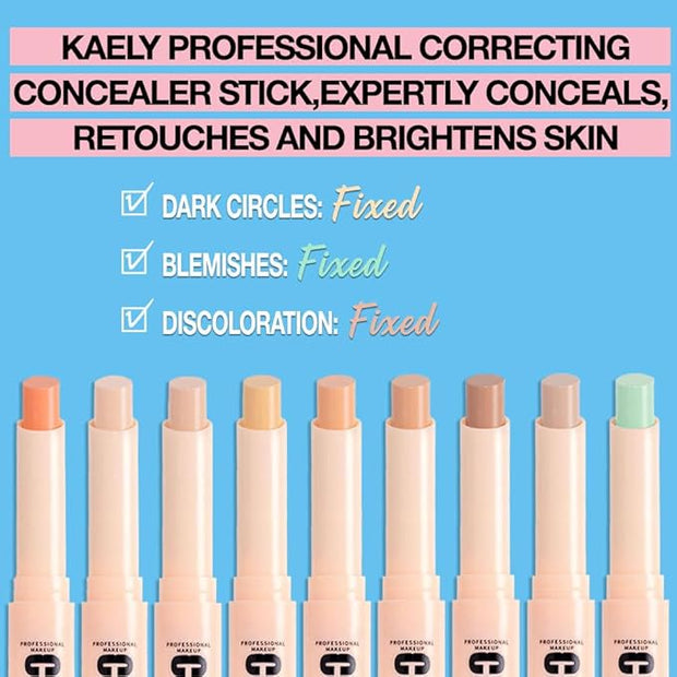 Kaely PROFESSIONAL MAKEUP Correcting Concealer Stick,Medium Coverage Concealer
