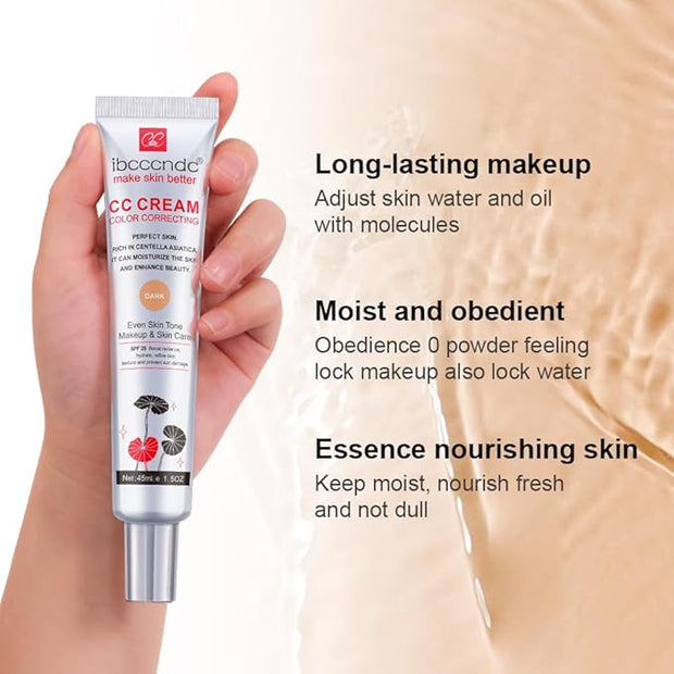 Color Correcting CC Cream,Invisible Pores Cream Foundation And