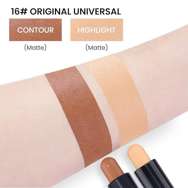 Kaely 2in1 Cream Bronzer Highlighter Stick,Face Shaping Contouring Shades Makeup,16