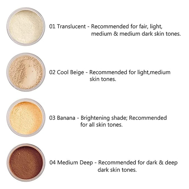 PHOERA Setting Powder Controls Oil,Setting Powder Makeup Light,Loose 0.17oz