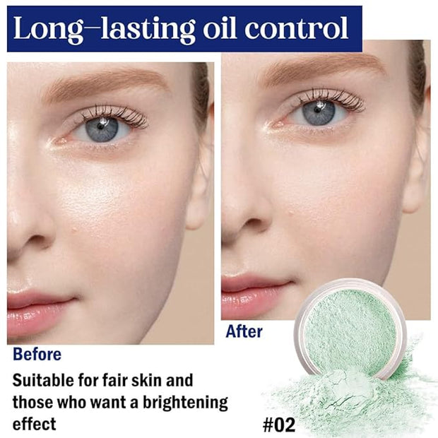 Oil Control Setting powder, Sebum Drying Powder, Waterproof, (02, 1)