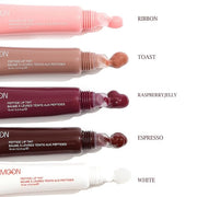 MAEPEOR Lip Glowy Balm 5 Colors Plumping Hydrating Lip Butter Balm and Nourishing Lip Care Lip Treatment Glossy Finish Non-sticky Tinted Lip Balm (03 Raspberry Jelly）