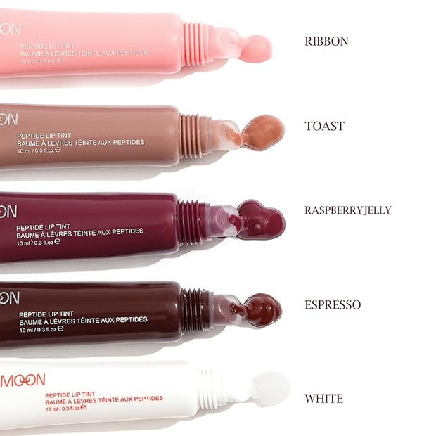 MAEPEOR Lip Glowy Balm 5 Colors Plumping Hydrating Lip Butter Balm and Nourishing Lip Care Lip Treatment Glossy Finish Non-sticky Tinted Lip Balm (05 White)