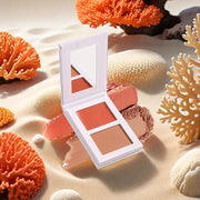 Coral Blush for Cheeks, Highly Pigmented Powder Cream Free (07#)