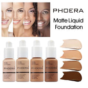 2Pcs Liquid Foundation Full Coverage 24HR Matte Oil Top (1pcs-110) 30ml