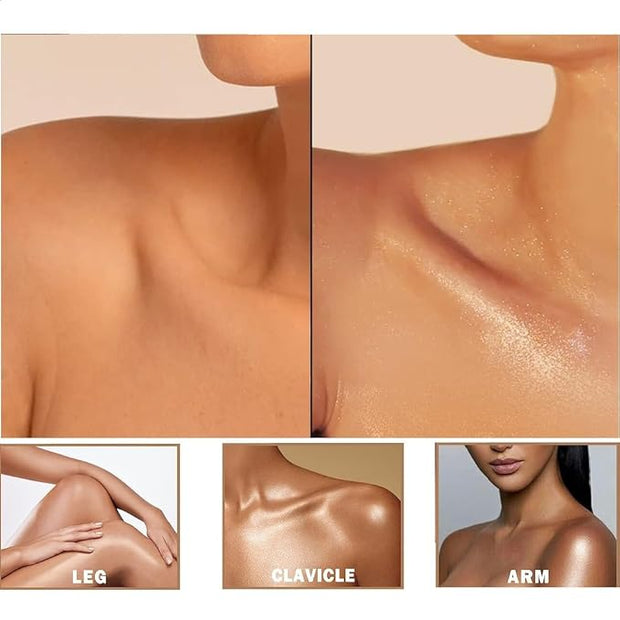 Shimmer Body Oil, Created for Melanin Rich Skin, (GOLDEN BROWN)