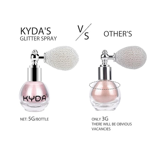 KYDA Highlighter Powder Spray, Glitter High Gloss Spray