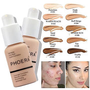 PHOERA Foundation, PHOERA Contour Palette,Shades with Highlighter & Contour/Buff Beige+Sand+#002)