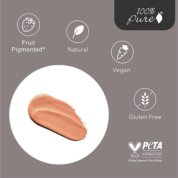 100% PURE Water Foundation Full Coverage Hydrating Makeup, Fl Oz