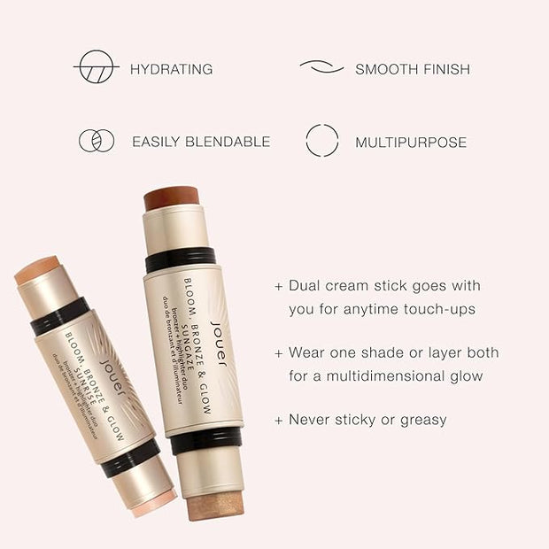 Jouer Bloom, Bronze & Glow Bronzer + Highlighter Formula, Sungaze