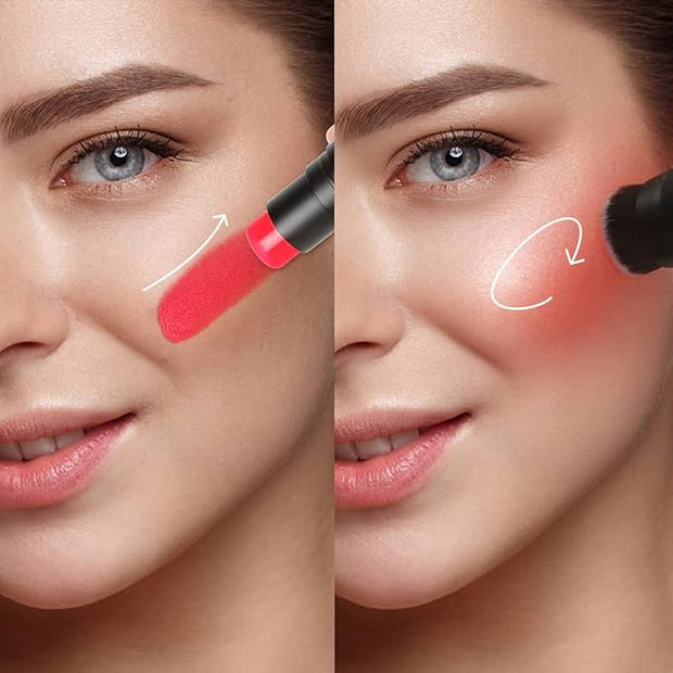Matte Blush Stick with Built in Brush for