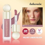 2pcs Liquid Blush, Moisturizing Lightweight Cheeks Matte Finish, Mauve+04# Red)