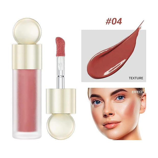 Liquid Blush, Matte Liquid Cream Makeup Dual Use for Girl