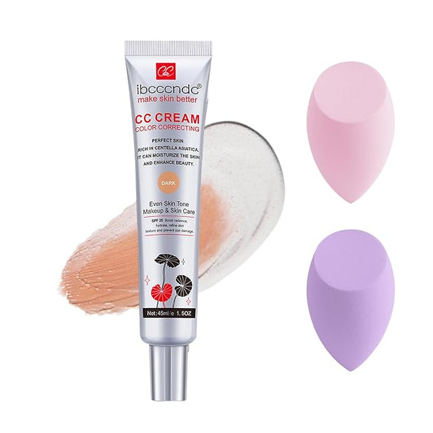 Color Correcting CC Cream,Invisible Pores Cream Foundation And