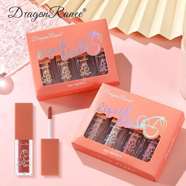 Liquid Blush 4Pcs Set Makeup for Cheeks Matte