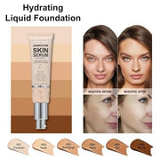PHOERA Hydrating Serum Foundation,Flawless Full Coverage and Hypoallergenic Porcelain, norm)