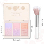 Boobeen Blush Contour Highlighter Makeup Palette - 3 the Face