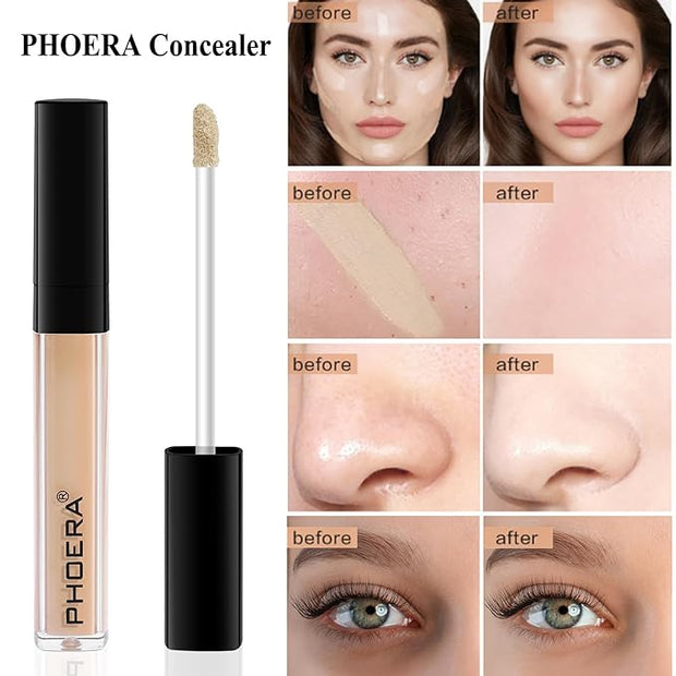 PHOERA Foundation,Full Coverage Foundation,PHOERA Primer,PHOERA Powder,PHOERA Concealer PHOERA Warm peach)