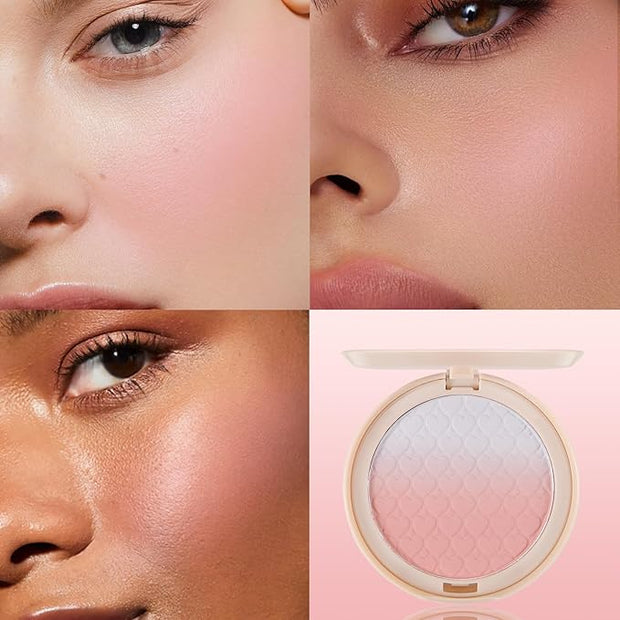 Gradient Matte Blush Palette, Blendable Blush Powder for Glowing Finish