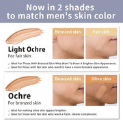 NULL [Matte Finish] mens BB Cream, Mens concealer, (Light Ochre) 7oz