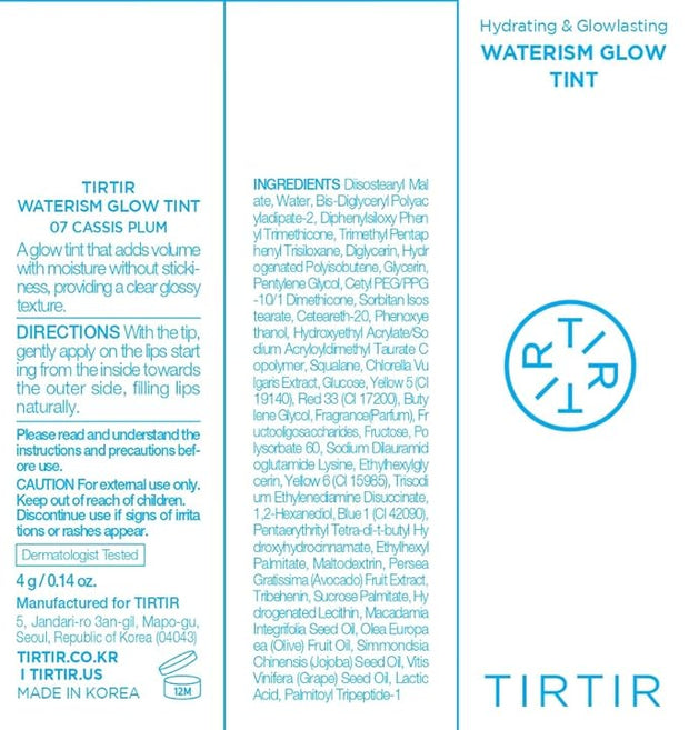 TIRTIR Waterism Glow Tint (07 Cassis Plum, 0.14 0.14 Fl Oz